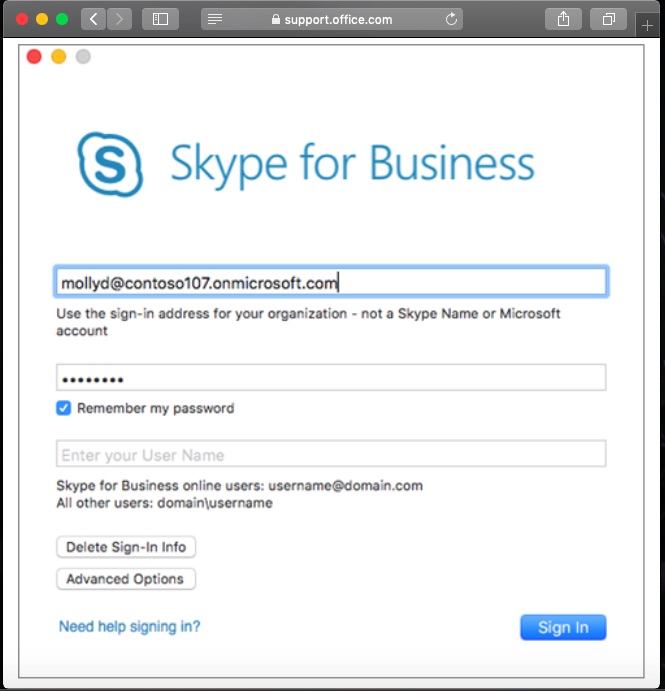 skype for business mac can